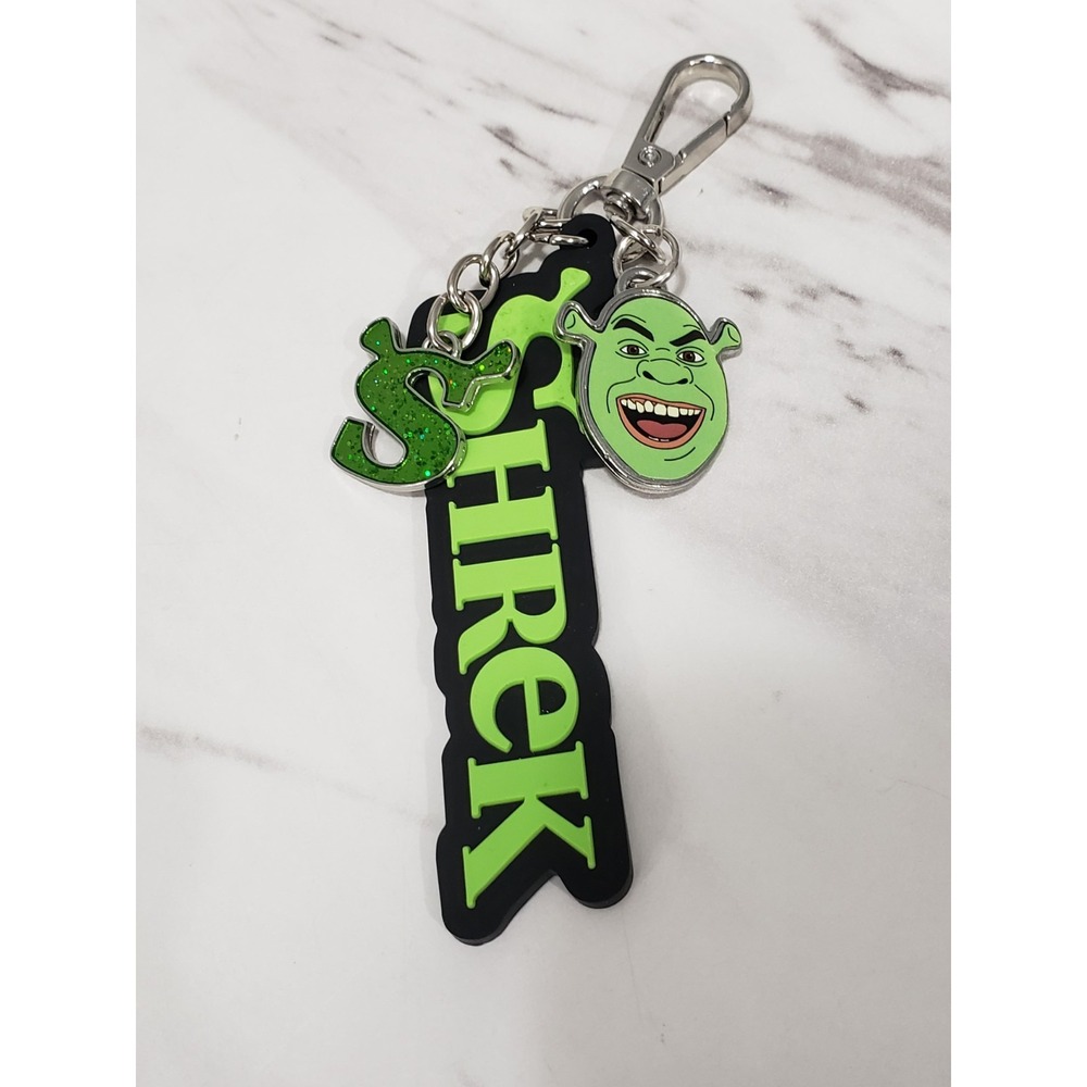 SHREK KEYCHAIN DOLLS KILL GLITTERED BAG CHARM CLIP